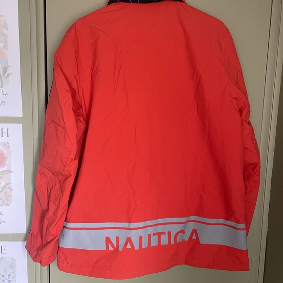 Nautica Orange with reflective stripes Performance Jacket Sz M - Picture 5 of 12